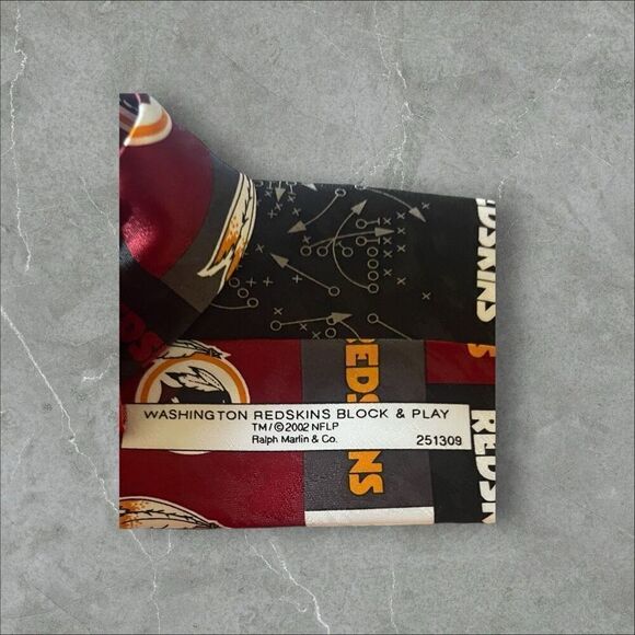 Ralph Marlin & Co. Mens Multicolor Washington Red Skin Block & Play Neck Tie - Picture 4 of 16